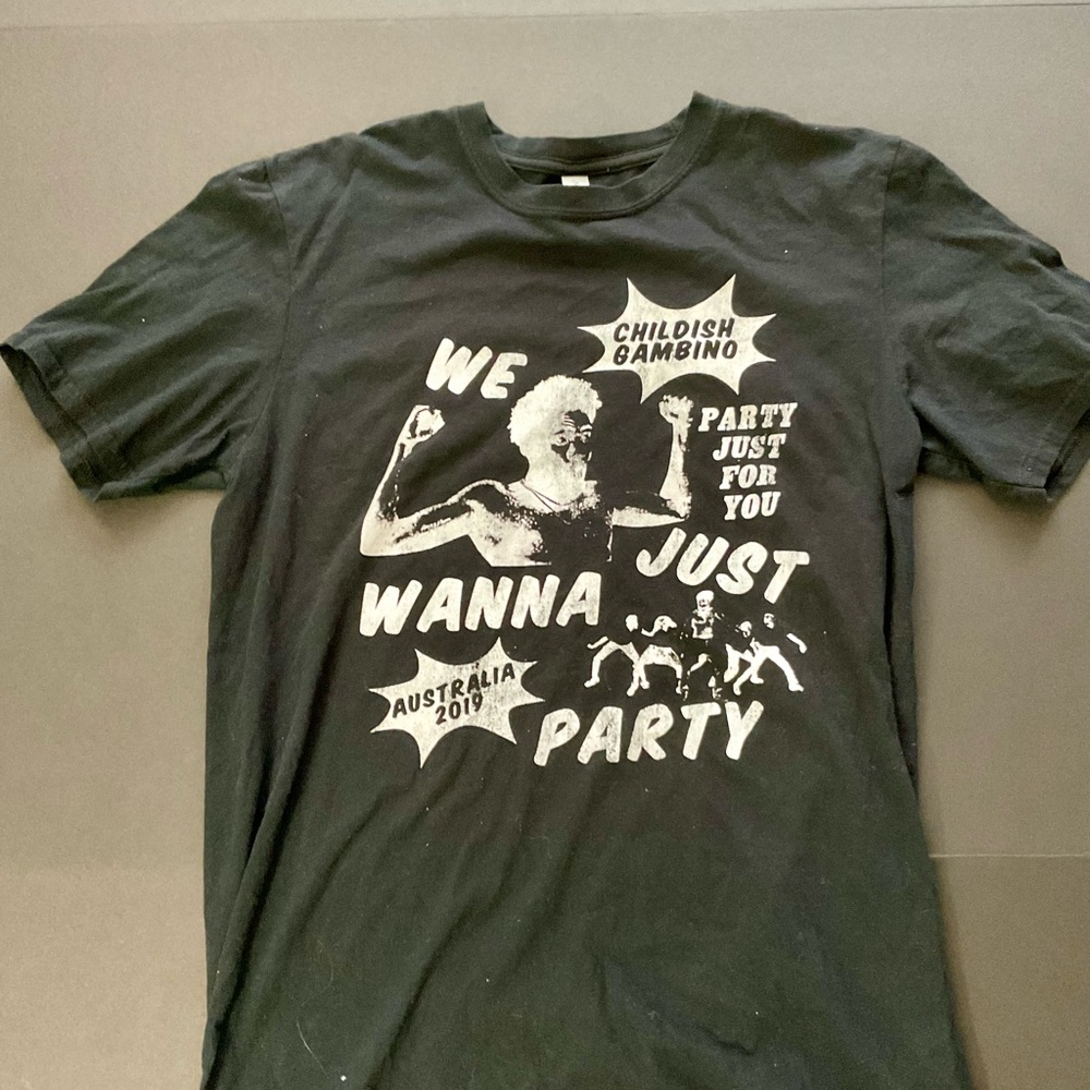 Childish Gambino Party Just For You Australia Tour Shirt Large Men’s Black 2019